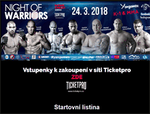 Tablet Screenshot of nightofwarriors.cz